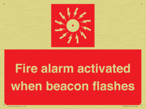 Fire alarm activated when beacon flashes